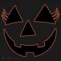 Halloween Jack-O-Lantern With Lashes Hoodie thumb 2