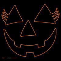 Halloween Jack-O-Lantern With Lashes Apron thumb 3