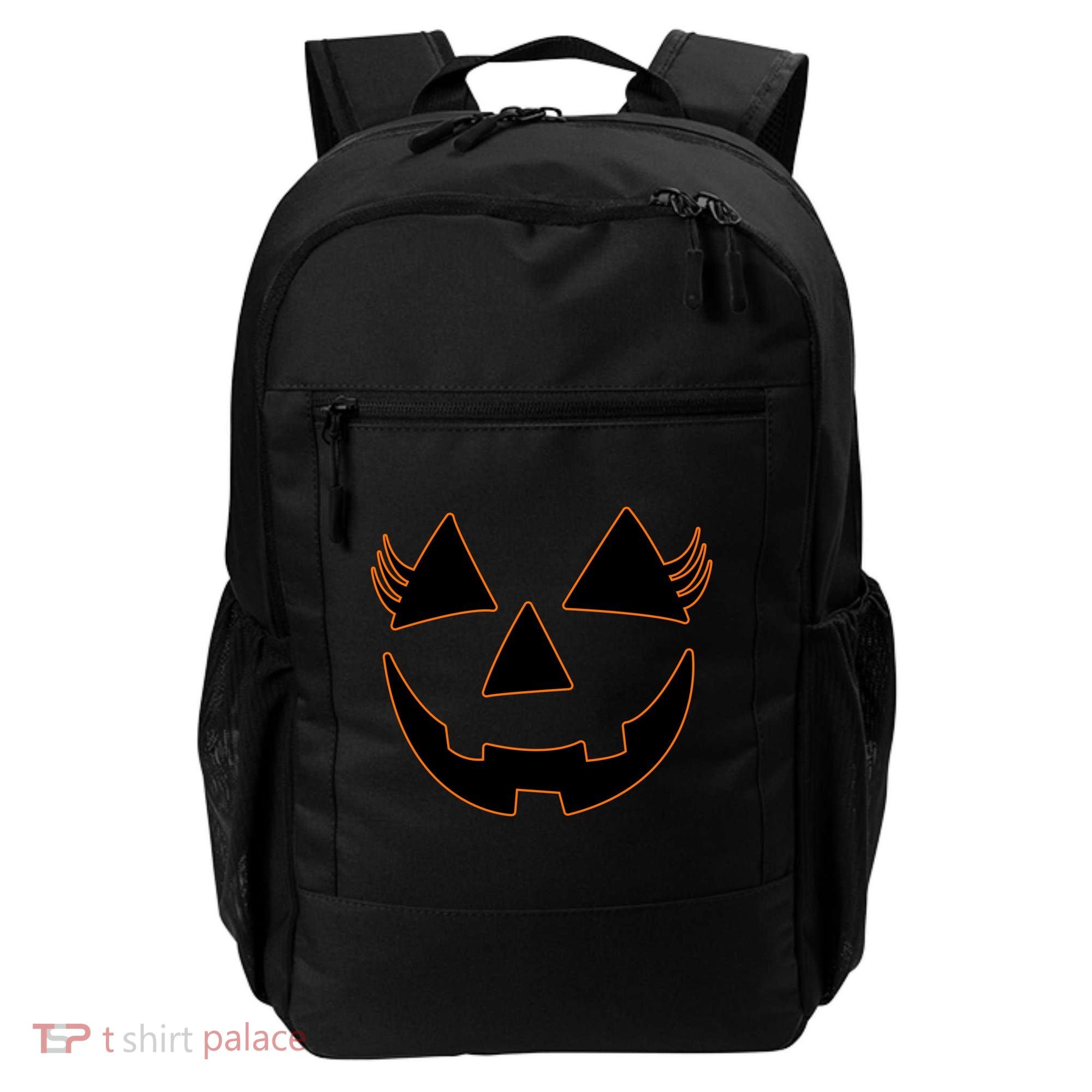 Halloween Jack-O-Lantern With Lashes Backpack