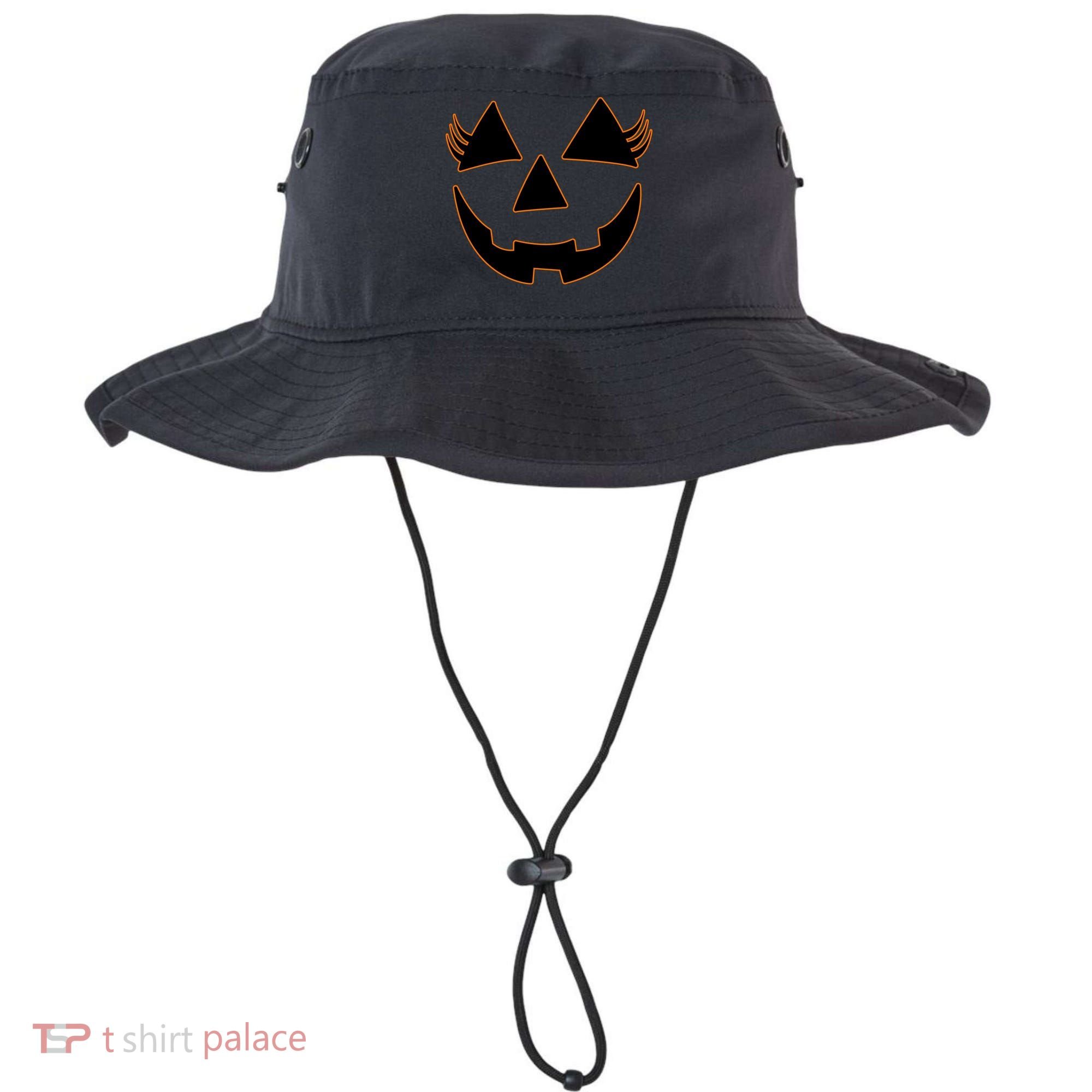 Halloween Jack-O-Lantern With Lashes Bucket Hat
