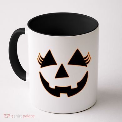 Halloween Jack-O-Lantern With Lashes Coffee Mug