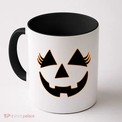 Halloween Jack-O-Lantern With Lashes Coffee Mug
