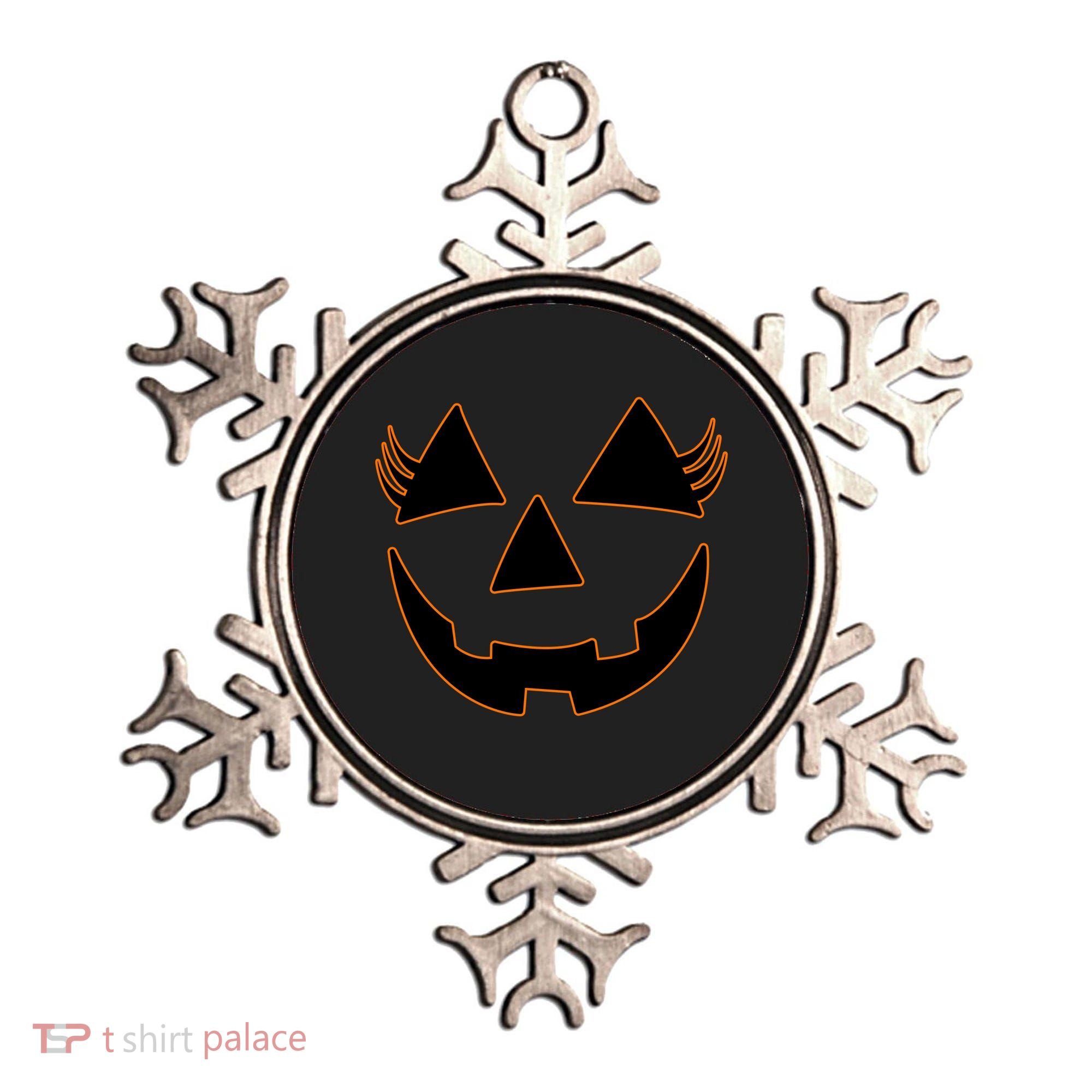 Halloween Jack-O-Lantern With Lashes Ornament