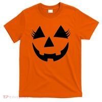 Halloween Jack-O-Lantern With Lashes T-Shirt thumb 0