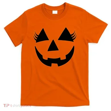 Halloween Jack-O-Lantern With Lashes T-Shirt