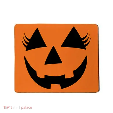 Halloween Jack-O-Lantern With Lashes Mousepad
