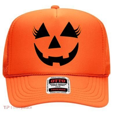 Halloween Jack-O-Lantern With Lashes Hat