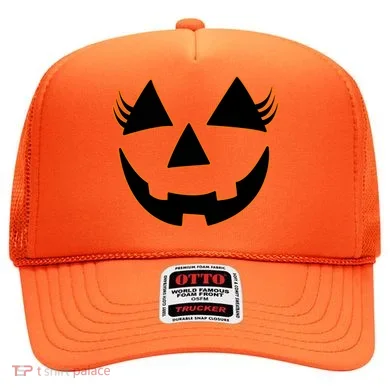 Halloween Jack-O-Lantern With Lashes Hat
