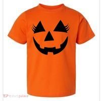 Halloween Jack-O-Lantern With Lashes Toddler T-Shirt thumb 0