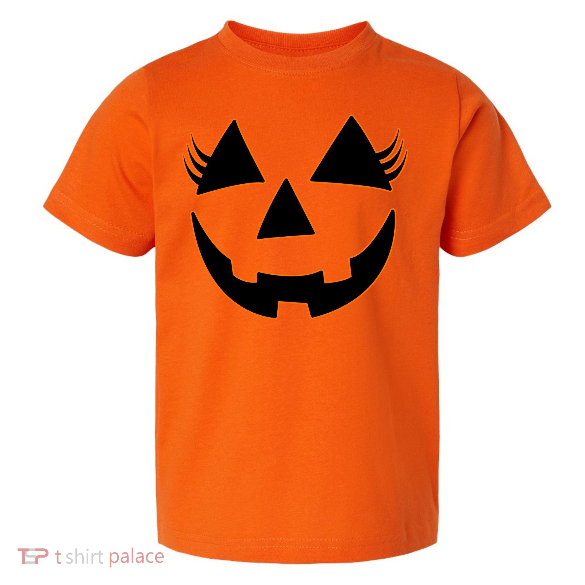 Halloween Jack-O-Lantern With Lashes Toddler T-Shirt