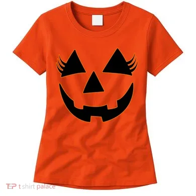 Halloween Jack-O-Lantern With Lashes Women's T-Shirt