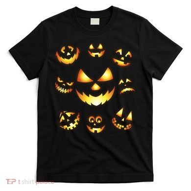 Halloween Jack O'Lantern Pumpkin Faces T-Shirt