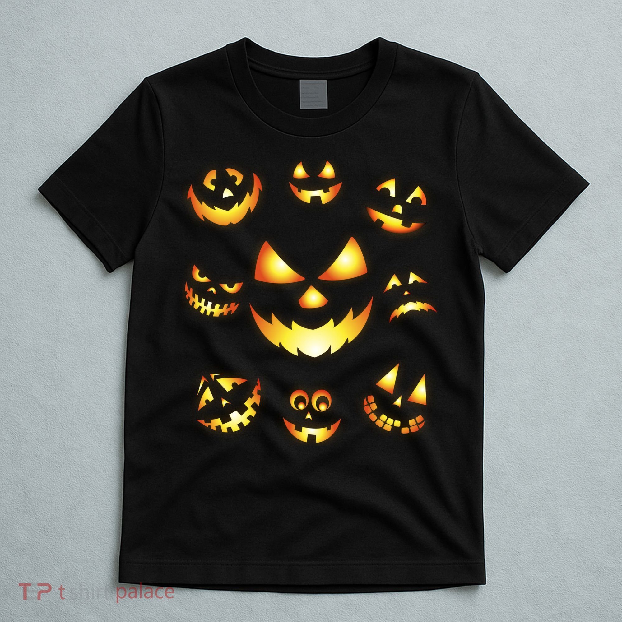 Halloween Jack O'Lantern Pumpkin Faces T-Shirt