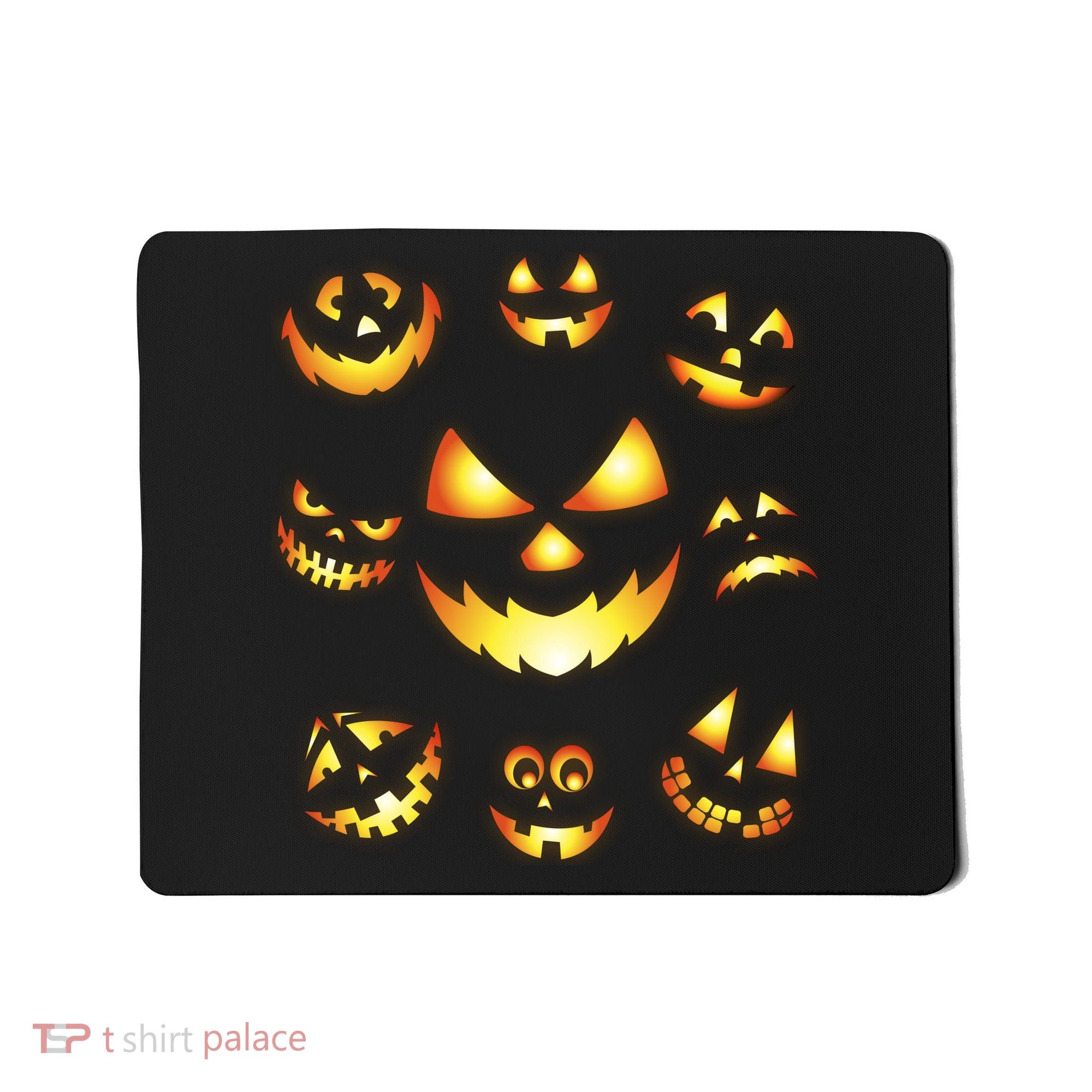Halloween Jack O'Lantern Pumpkin Faces Mousepad