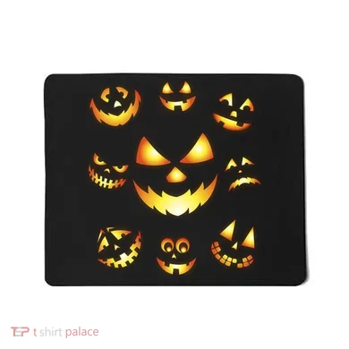 Halloween Jack O'Lantern Pumpkin Faces Mousepad