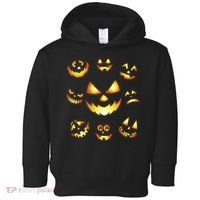 Halloween Jack O'Lantern Pumpkin Faces Toddler Hoodie thumb 0