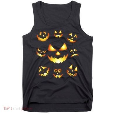 Halloween Jack O'Lantern Pumpkin Faces Tank Top