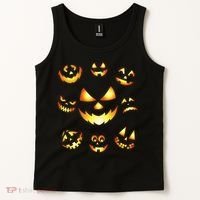 Halloween Jack O'Lantern Pumpkin Faces Tank Top thumb 2