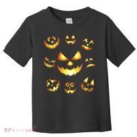 Halloween Jack O'Lantern Pumpkin Faces Toddler T-Shirt thumb 0