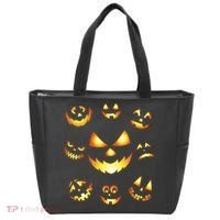 Halloween Jack O'Lantern Pumpkin Faces Tote Bag thumb 0