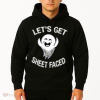 Halloween Let's Get Sheet Faced Ghost Hoodie thumb 2