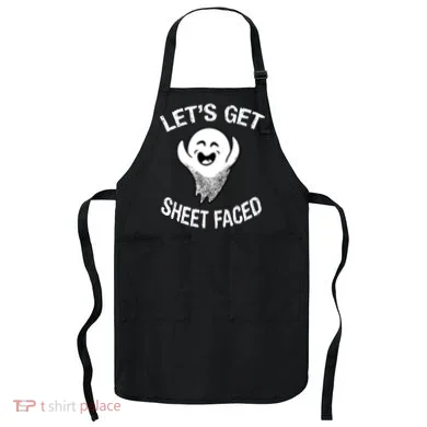 Halloween Let's Get Sheet Faced Ghost Apron