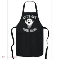 Halloween Let's Get Sheet Faced Ghost Apron thumb 0