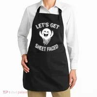 Halloween Let's Get Sheet Faced Ghost Apron thumb 2