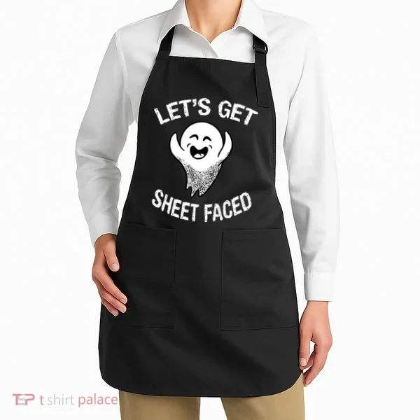 Halloween Let's Get Sheet Faced Ghost Apron
