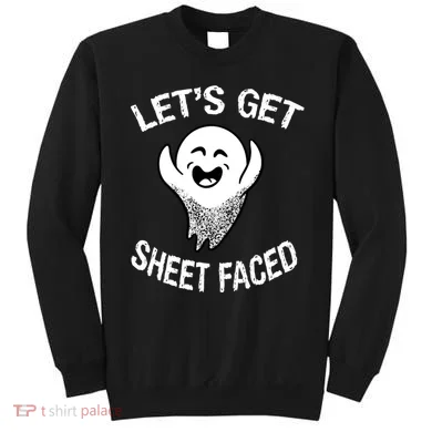 Halloween Let's Get Sheet Faced Ghost Sweatshirt