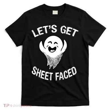 Halloween Let's Get Sheet Faced Ghost T-Shirt