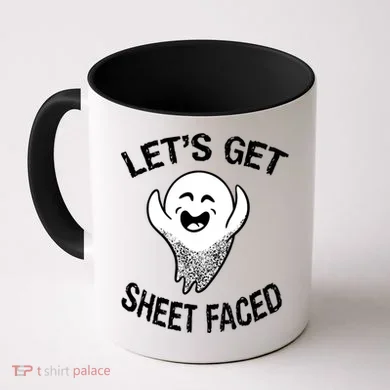 Halloween Let's Get Sheet Faced Ghost Coffee Mug