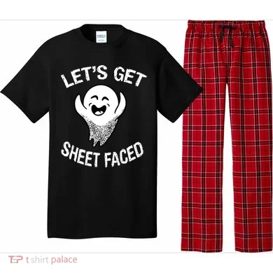 Halloween Let's Get Sheet Faced Ghost Pajama Set