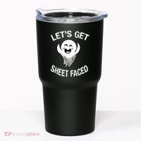 Halloween Let's Get Sheet Faced Ghost Tumbler thumb 0