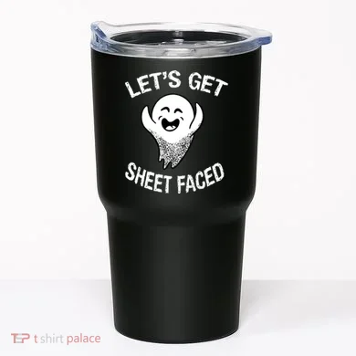 Halloween Let's Get Sheet Faced Ghost Tumbler