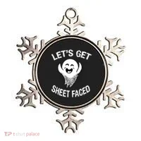 Halloween Let's Get Sheet Faced Ghost Ornament thumb 0