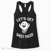 Halloween Let's Get Sheet Faced Ghost Women's Tank Top thumb 0