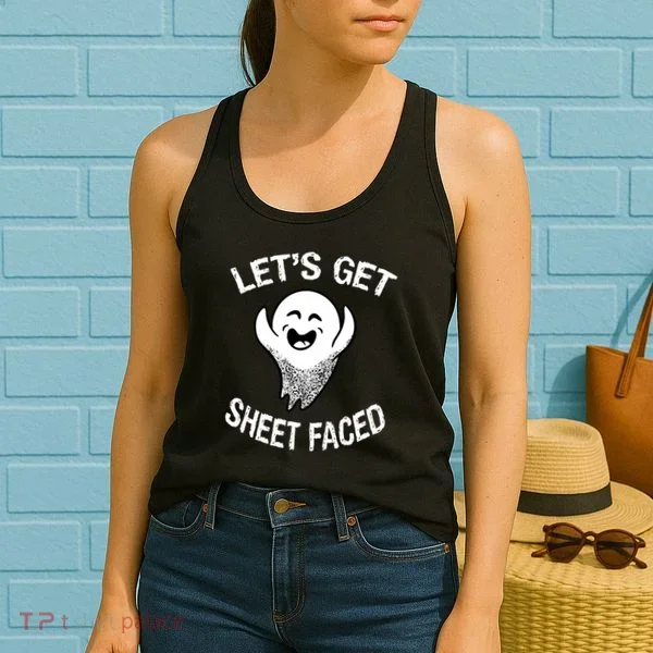 Halloween Let's Get Sheet Faced Ghost Women's Tank Top