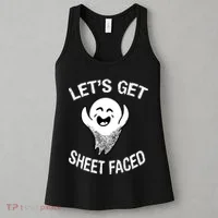 Halloween Let's Get Sheet Faced Ghost Women's Tank Top thumb 3