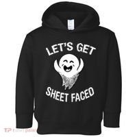 Halloween Let's Get Sheet Faced Ghost Toddler Hoodie thumb 0