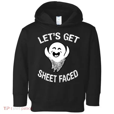 Halloween Let's Get Sheet Faced Ghost Toddler Hoodie