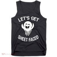 Halloween Let's Get Sheet Faced Ghost Tank Top thumb 0