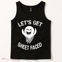 Halloween Let's Get Sheet Faced Ghost Tank Top thumb 2