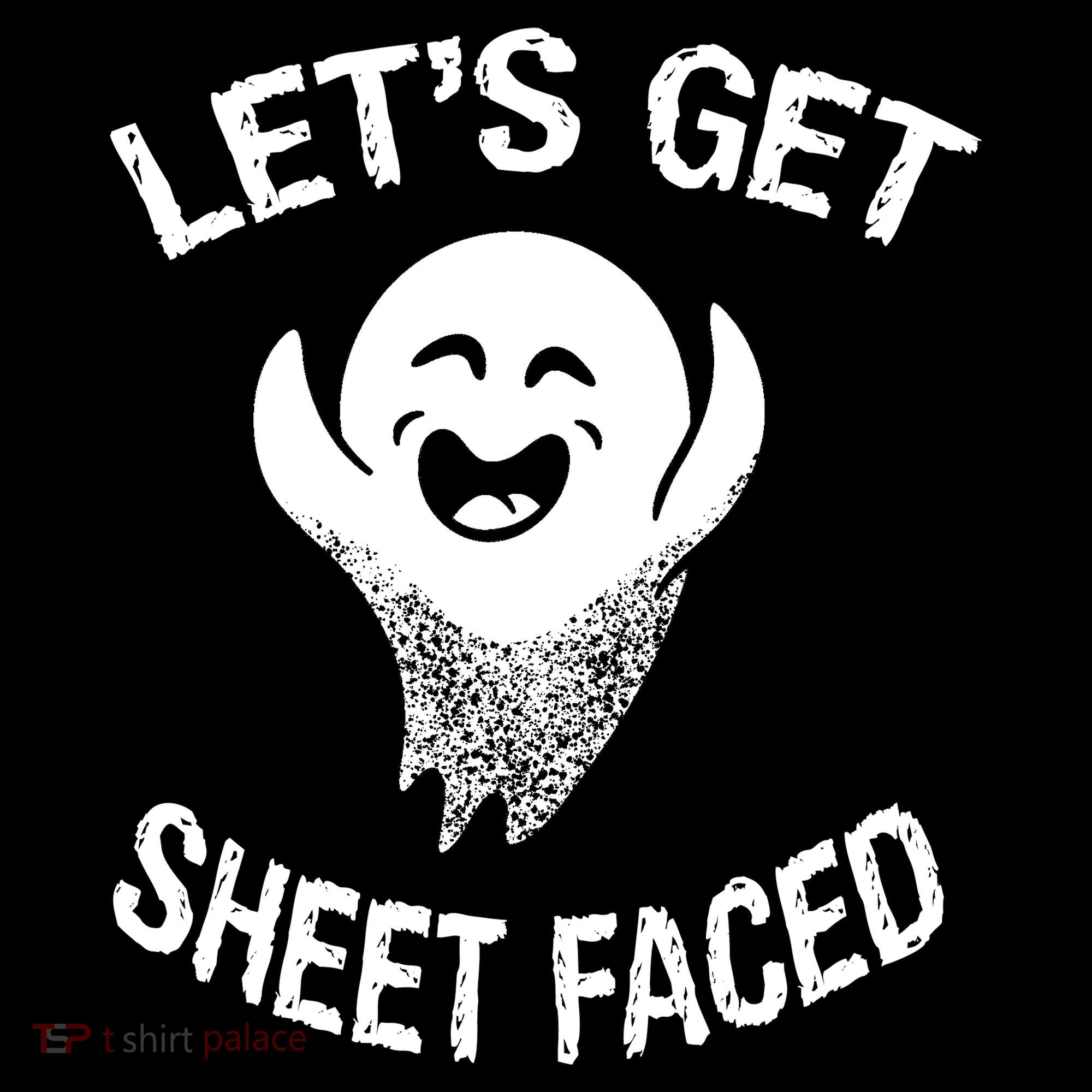 Halloween Let's Get Sheet Faced Ghost Tank Top