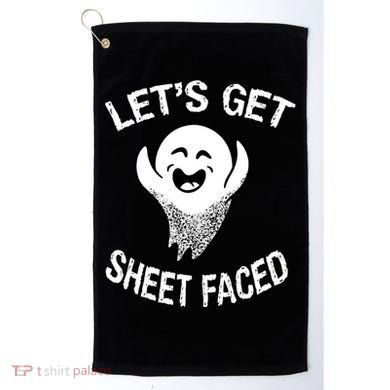 Halloween Let's Get Sheet Faced Ghost Golf Towel