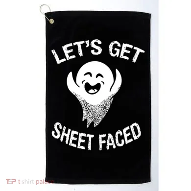 Halloween Let's Get Sheet Faced Ghost Golf Towel