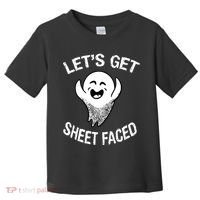 Halloween Let's Get Sheet Faced Ghost Toddler T-Shirt thumb 0