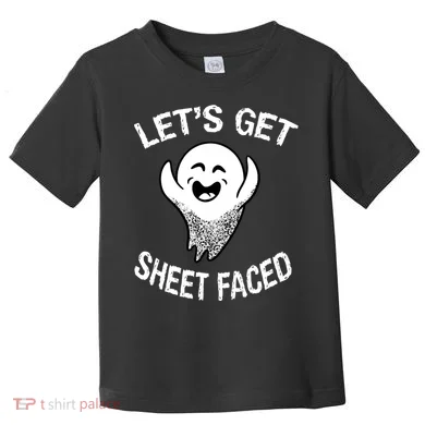 Halloween Let's Get Sheet Faced Ghost Toddler T-Shirt