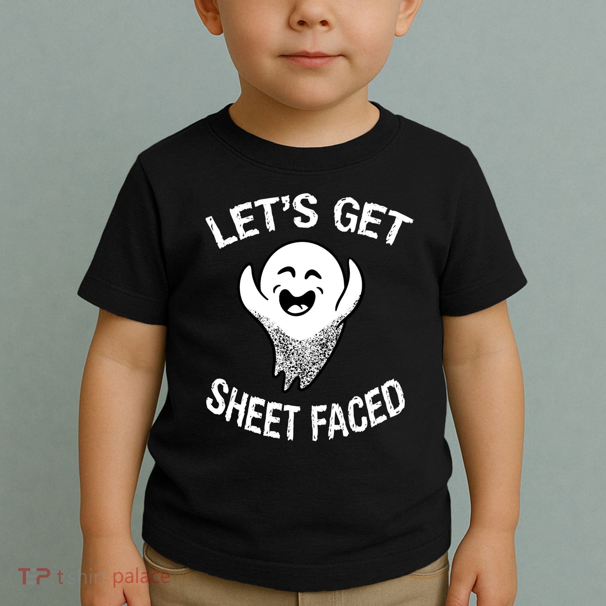 Halloween Let's Get Sheet Faced Ghost Toddler T-Shirt