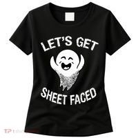 Halloween Let's Get Sheet Faced Ghost Women's T-Shirt thumb 0